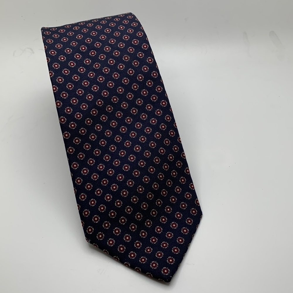 VTG Spauldings Slim Silk Tie Foulard English